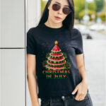 Christmas In July Watermelon Tree Funny Summer Christmas T-Shirt - V-Neck - Youth Shirt For Kids