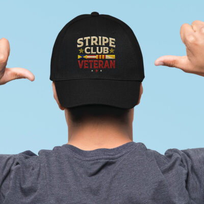 Stripe Club Veteran Embroidered Twill Hat Adjustable Cap For Men Women - Vietnam Veteran Cap Headwear