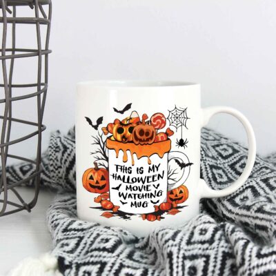 Alternative view of This Is My Halloween Movie Watching Mug Funny Ceramic Coffee Mug - Beer Stein