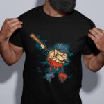 Baseball Melting Ice Cream Baseball Lover For Boys Girls T-Shirt - V-Neck - Youth Shirt