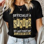Official A Senior My Last First Day Class Of 2026 Senior Back To School T-Shirt - V-Neck Shirt