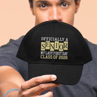 Alternative view of Official A Senior My Last First Day Class Of 2026 Embroidered Twill Hat Adjustable Cap For Men Women