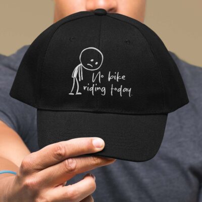 No Bike Riding Today Funny Adult Humor Embroidered Twill Hat Adjustable Cap For Men Women