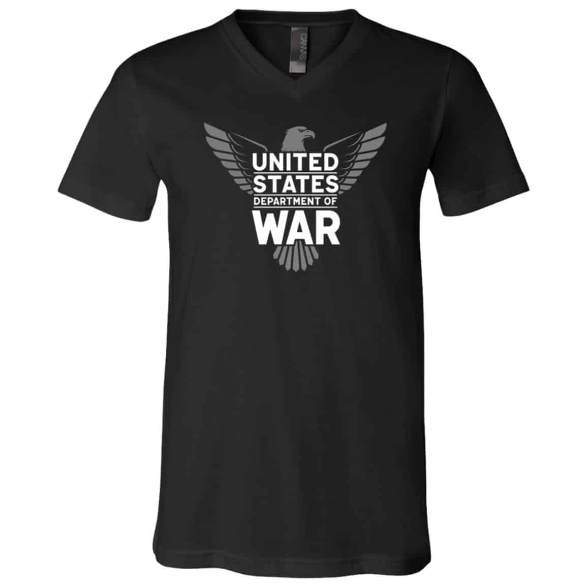 Department of War Established 2025 DOW T-Shirt - V-Neck Shirt, Black, V-Neck T-Shirt
