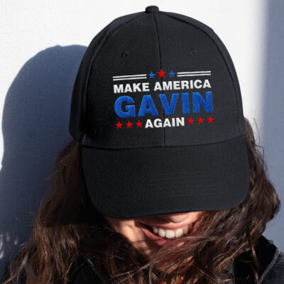 Make America Gavin Again Support Gavin Newsom Political Embroidered Twill Hat Adjustable Cap For Men Women