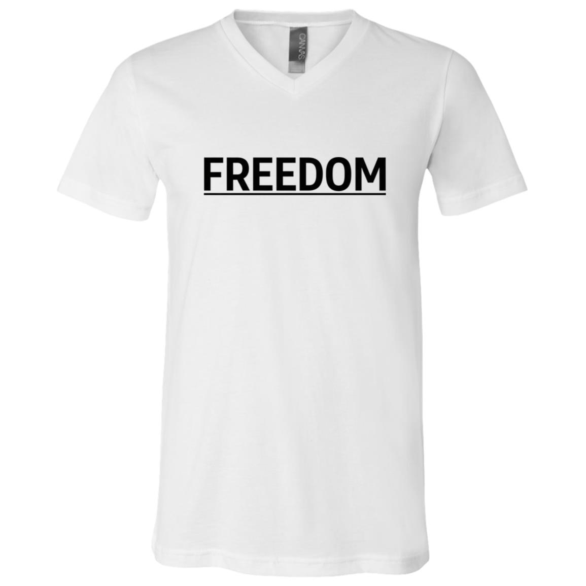 Charlie Kirk Freedom Shirt, Charlie Kirk T Shirt, Charlie Kirk Tee,, White, V-Neck T-Shirt