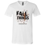 All The Fall Things or Whatever Blink 182 Says T-Shirt, White, V-Neck T-Shirt