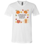 I Am Ready To Dress Cute Pumpkin Patch Autumn Halloween T-Shirt -, White, V-Neck T-Shirt