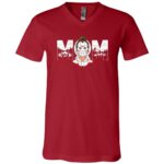 Mom Michael Myers Halloween Funny T-Shirt for Men Women Kid, Canvas Red, V-Neck T-Shirt