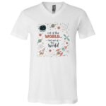 Out of This World But Not of This World T-Shirt for Men Women Kids, White, V-Neck T-Shirt Out of This World But Not of This World T-Shirt for Men Women Kids, White, V-Neck T-Shirt