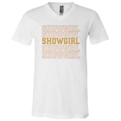 The Life of A Show Girl T-Shirt - V-Neck Shirt, White, V-Neck T-Shirt