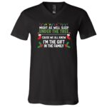 Funny Christmas Kids Girls Boys Christmas Pajamas Christmas T-Shirt, Black, V-Neck T-Shirt