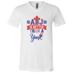 A BJ Is Better Than A Yank Baseball T-Shirt - V-Neck Shirt, White, V-Neck T-Shirt