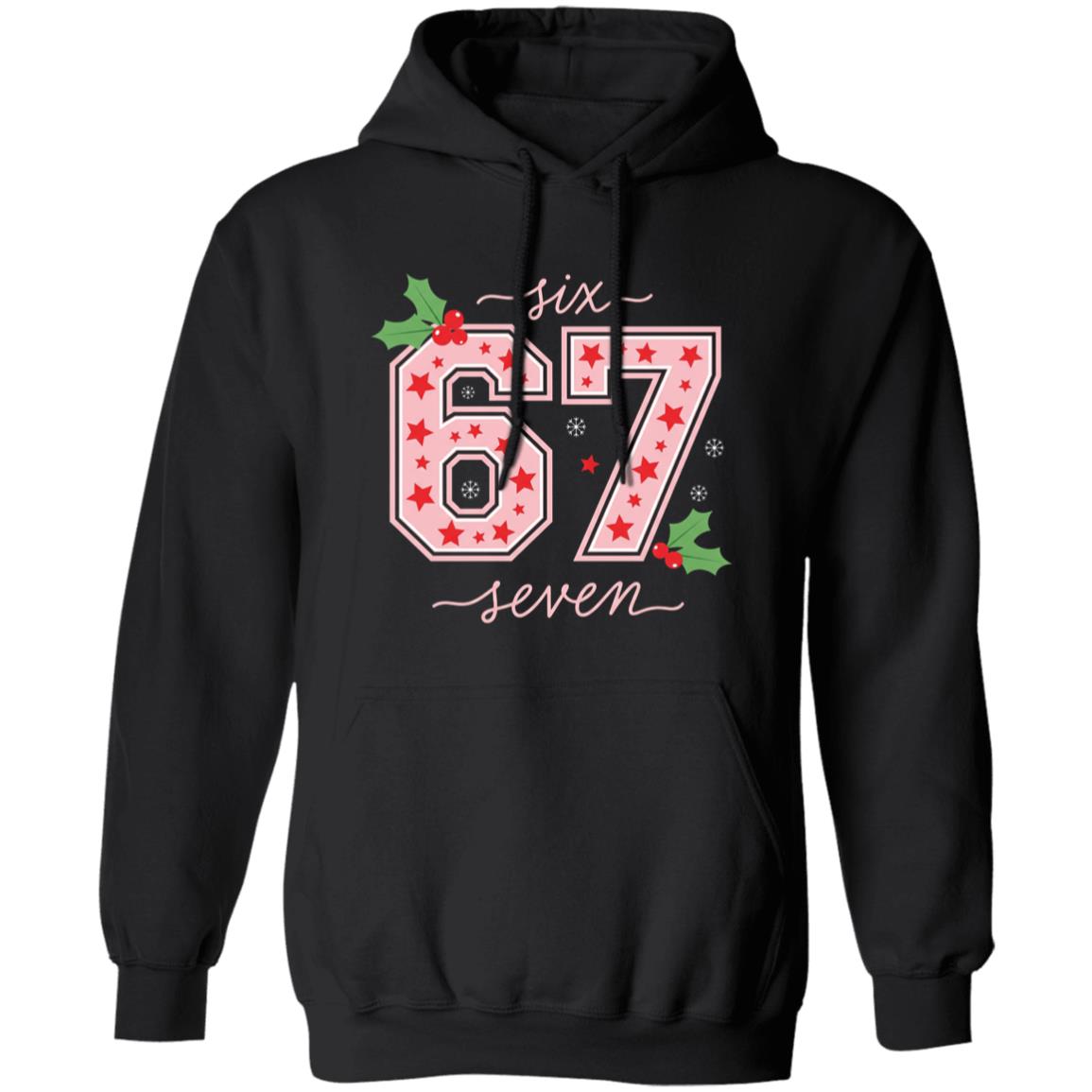 Fun Six Seven 67 Meme Christmas Hoodie - Long Sleeve - Sweatshirt, Black, Hoodie