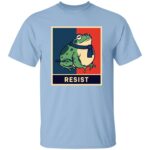 Portland Frog Protest Resist Activist T-Shirt - V-Neck Shirt, Light Blue, Unisex T-Shirt