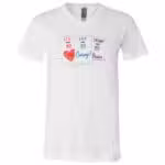 Ice Has No Love Trump Has No Brain Political T-Shirt - V-Neck Shirt, White, V-Neck T-Shirt