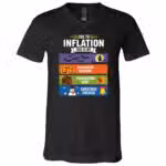 Due to Inflation This is My Halloween Thanksgiving Christmas T-Shirt, Black, V-Neck T-Shirt