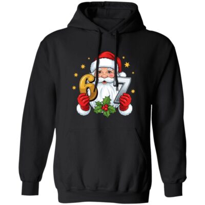 Christmas 67 Funny Xmas Six Seven Ugly Sweater 6-7 Hoodie - Sweatshirt - Long Sleeve, Black, Hoodie
