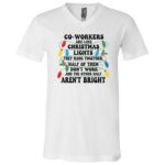 Co-Workers Are Like Christmas Lights T-Shirt - Vneck Shirt for Men Women Kids, White, V-Neck T-Shirt