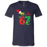 67 Christmas 6 7 Meme Pajamas Holiday Gen Alpha Slang T-Shirt, Navy, V-Neck T-Shirt 67 Christmas 6 7 Meme Pajamas Holiday Gen Alpha Slang T-Shirt, Navy, V-Neck T-Shirt