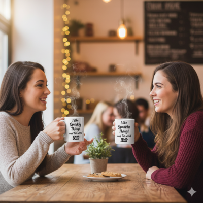 Alternative view of I Like Sparkly Things and The World Fuck Funny Coffee Mug