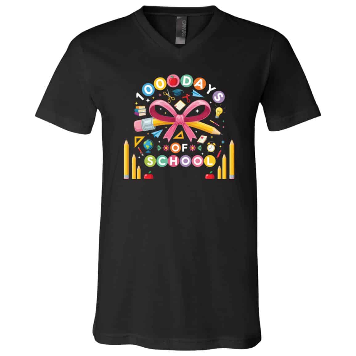 100 Days of School Coquette Smarter T-Shirt For Men Women Youth Kid, Black, V-Neck T-Shirt 100 Days of School Coquette Smarter T-Shirt For Men Women Youth Kid, Black, V-Neck T-Shirt