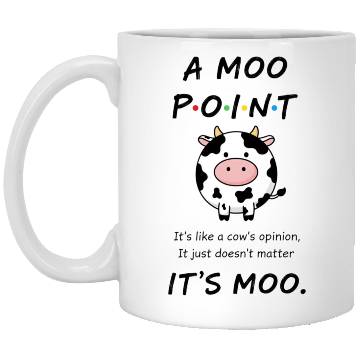 A Moo Point Funny Cow It's Moo Coffee Mug - Beer Stein - Color Changing Mug, White, 11 oz. White Mug