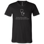 I'm Not As Mean As Nurse Doctor T-Shirt - V-Neck Shirt, Black, V-Neck T-Shirt