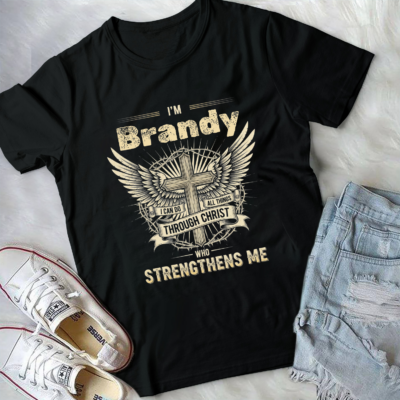 Alternative view of Personalized Name Shirt I Can Do All Thing Through Christ Who Strengthens Me T-Shirt - V-Neck Shirt