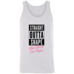 Straight Outta Shape But Bitch I'm Tryin Unisex Tank Top - Racerback Tank, White, Unisex Tank Top
