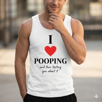 Alternative view of I Love Pooping Funny Unisex Tank Top - Racerback Tank