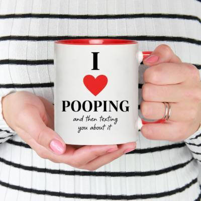 Alternative view of I Love Pooping Funny Accent Mug - Coffee Cup