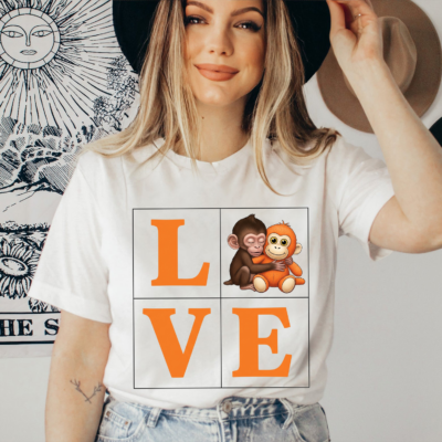 Alternative view of Monkey Punch Baby Graphic Little Punch Big Love T-Shirt - T-Shirt