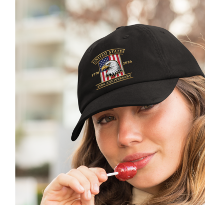 Alternative view of 250 Anniversary USA Embroidery Hat Adjustable - 250th Anniversary USA 1776-2026 Baseball Cap