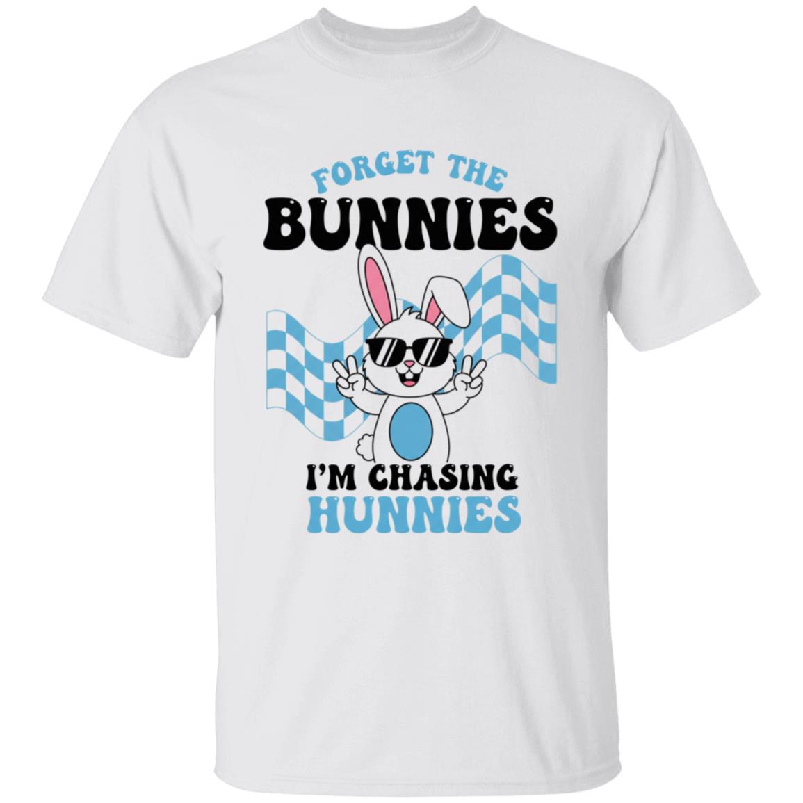Forget The Bunnies I'm Chasing Hunnies Youth Kid T-Shirt, White, Youth T-Shirt