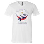 Out Of Office Forever Funny T-Shirt - Retired V-Neck Shirt, White, V-Neck T-Shirt