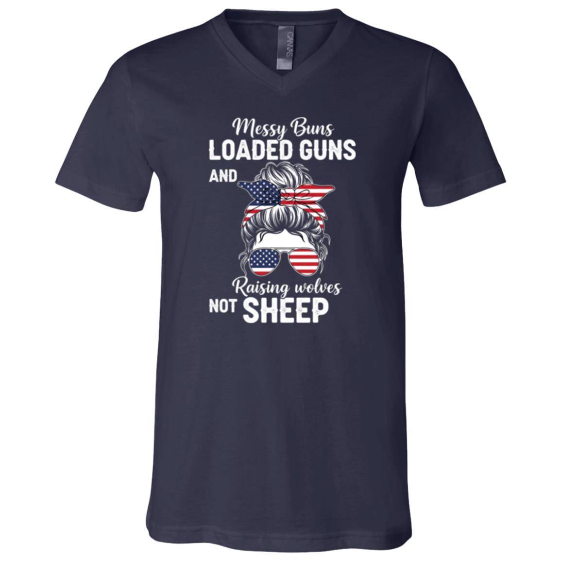 3005 Bella + Canvas Unisex Jersey SS V-Neck T-Shirt, Navy, V-Neck T-Shirt