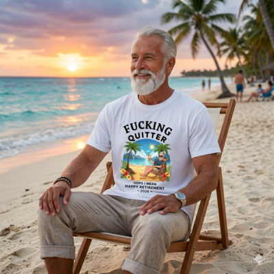 Alternative view of Fucking Quitter Oops I Mean Happy Retirement 2026 Men T-Shirt - V-Neck Shirt