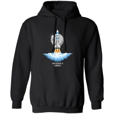 Artemis II Back to the Moon 2026 Hoodie - Sweatshirt - Long Sleeve, Black, Hoodie