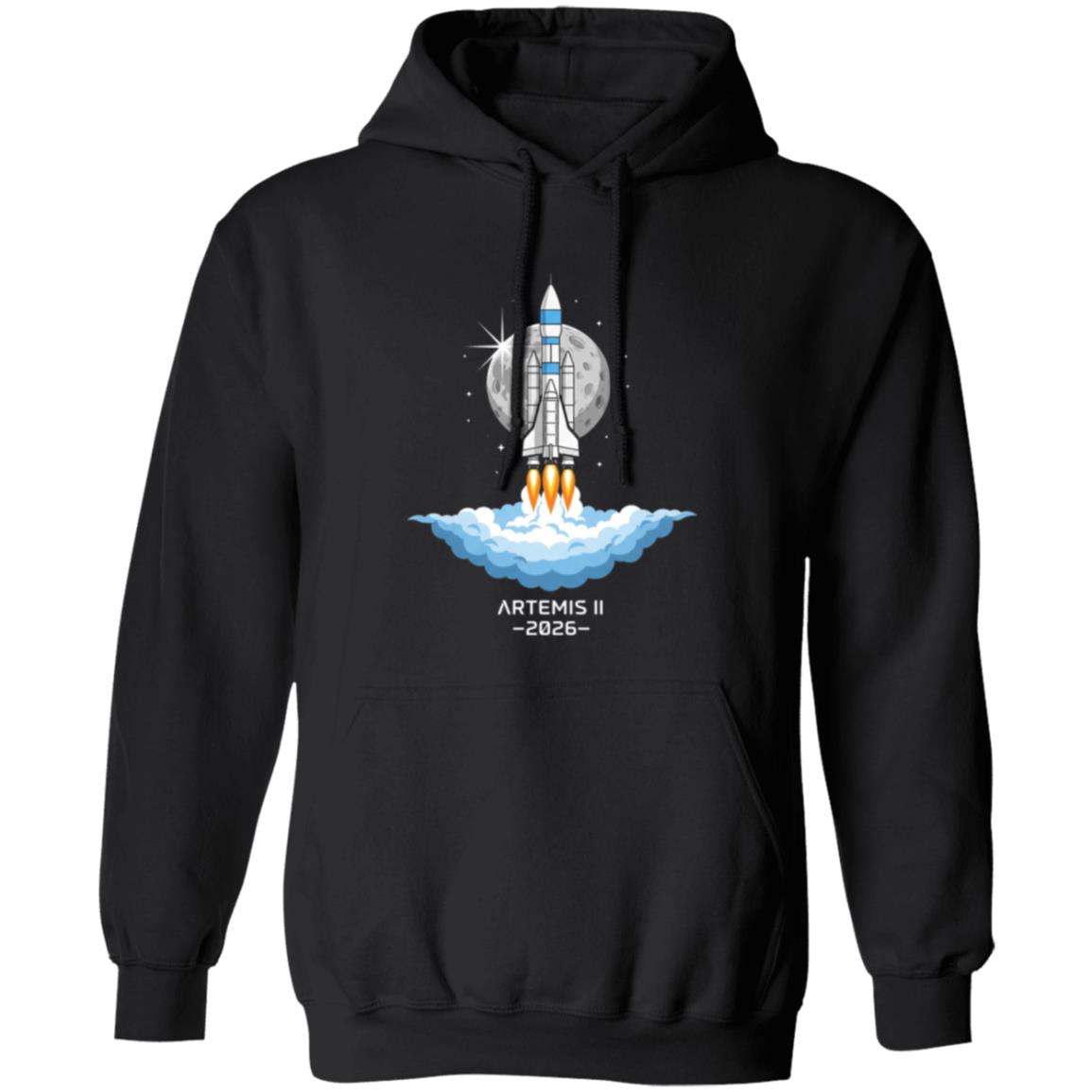 Artemis II Back to the Moon 2026 Hoodie - Sweatshirt - Long Sleeve, Black, Hoodie Artemis II Back to the Moon 2026 Hoodie - Sweatshirt - Long Sleeve, Black, Hoodie