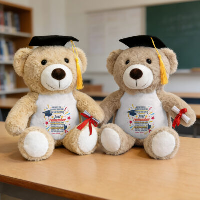 Alternative view of Personalized Graduation Bear Gift for Her Him, Custom Name Class of 2026 Teddy Bear Bulk for University Middle High School Grad Student
