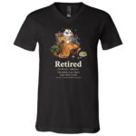 Retired Opossum Funny Definition Not My Problem Anymore T-Shirt - V-Neck Shirt, Black, V-Neck T-Shirt