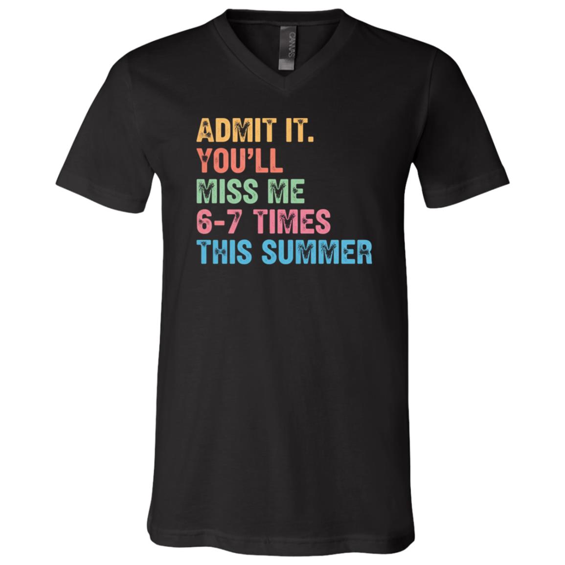 67 Last Day of School Gen A Last Day of School Teacher Kids T-Shirt - Youth Shirt, Black, V-Neck T-Shirt