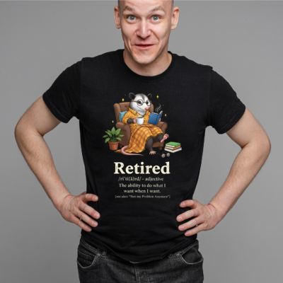 Alternative view of Retired Opossum Funny Definition Not My Problem Anymore T-Shirt - V-Neck Shirt