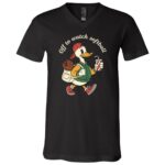 Off to Watch Softball Funny Duck Shirt, Cute Softball Fan Tee, Game Day Shirt, Softball Mom Gift, V-Neck Shirt, Black, V-Neck T-Shirt
